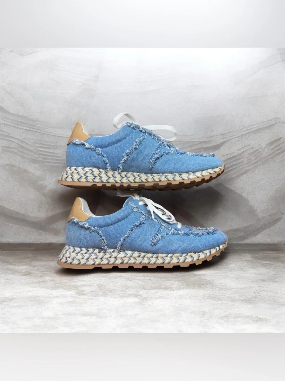 Dolce Vita Denim Fringe Sneakers